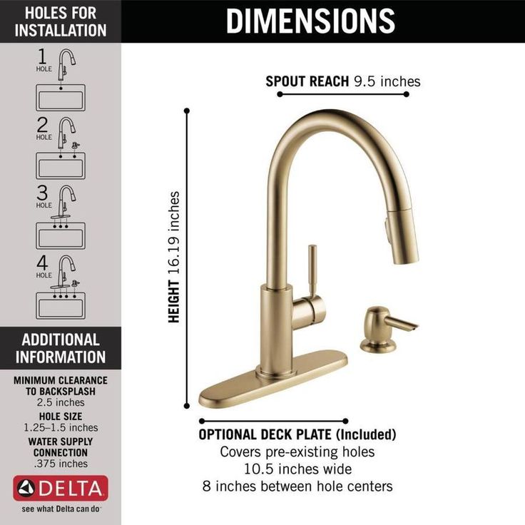 Delta Trask Champagne Bronze 1-Handle Deck-Mount Pull-Down Handle Kitchen Faucet (Deck Plate Included)