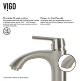 Marigold White Matte Stone Vessel Bathroom Sink and Linus Bathroom Vessel Faucet in Brushed Nickel - Super Arbor