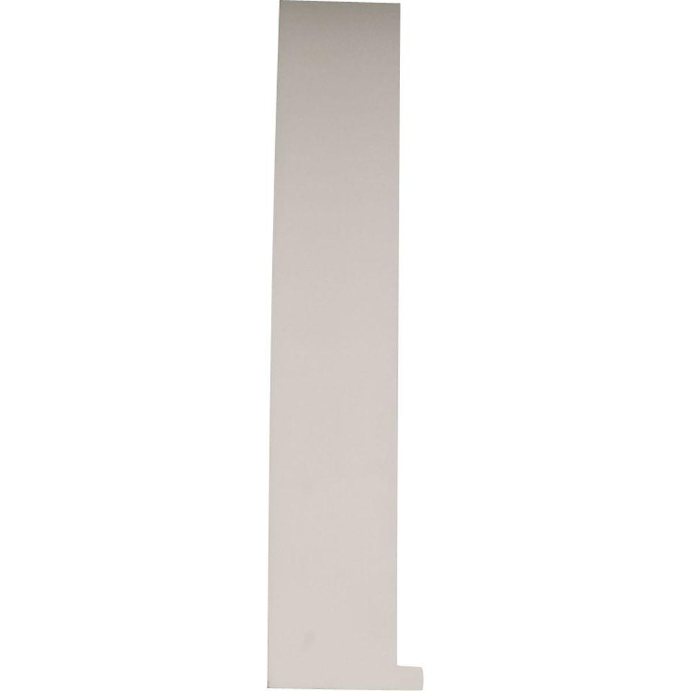 24 in in. x 12 in. Half Round Primed Polyurethane Paintable Gable Louver Vent - Super Arbor
