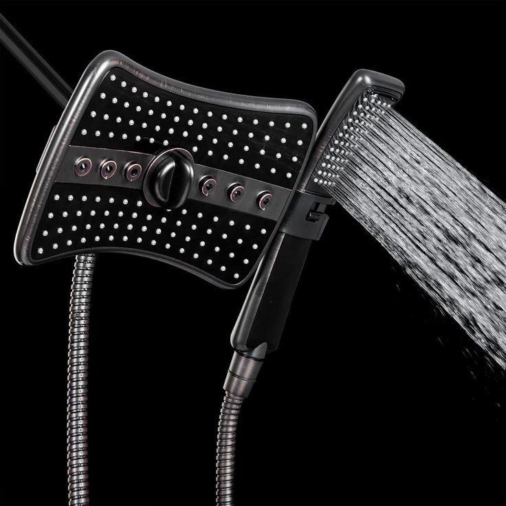 4-spray 9 in. Dual Shower Head and Handheld Shower Head in Antique Bronze