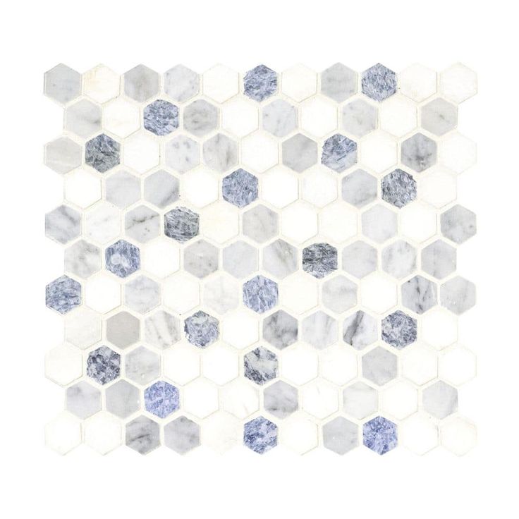 MSI Azula Hexagon 11.81 in. x 11.61 in. x 10mm Polished Marble Mesh-Mounted Mosaic Tile (9.6 sq. ft. / Case)