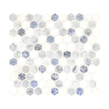 MSI Azula Hexagon 11.81 in. x 11.61 in. x 10mm Polished Marble Mesh-Mounted Mosaic Tile (9.6 sq. ft. / Case)