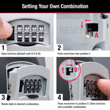 Master Lock 5400D Set Your Own Combination Portable Lock Box, 5 Key Capacity, Black