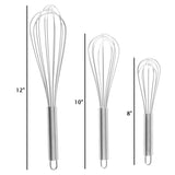 Stainless Steel Wire Whisk (Set of 3)