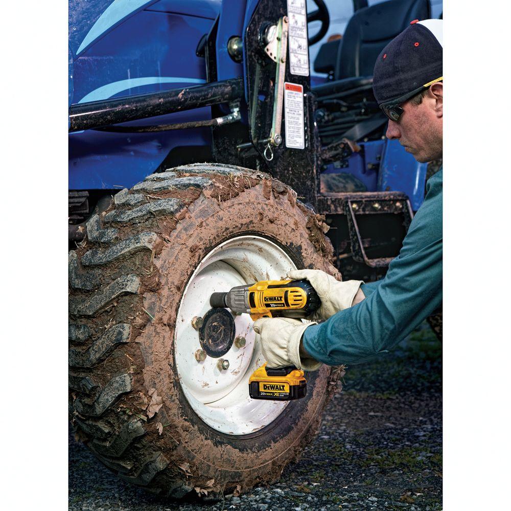 20-Volt MAX Lithium-Ion Cordless 1/2 in. High Torque Impact Wrench with Detent Pin (Tool-Only) - Super Arbor