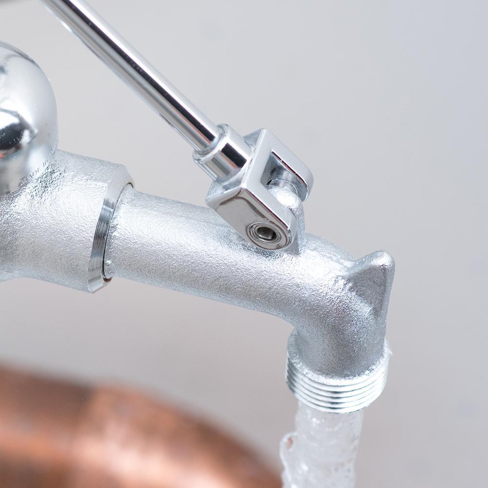 Commander Wall Mount 2-Handle Bathroom Faucet in Rough Chrome Plated with Cross Handles - Super Arbor