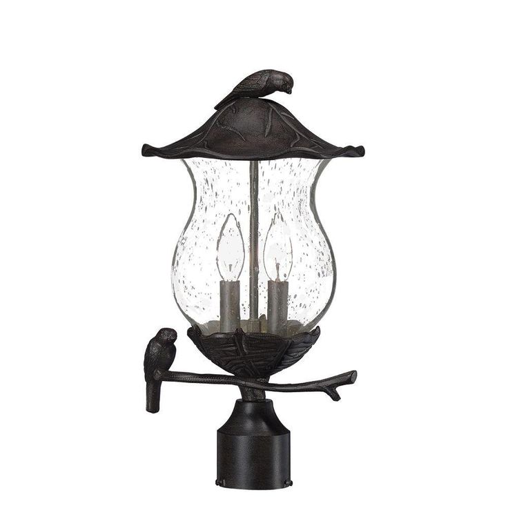 Avian 2-Light Black Coral Outdoor Post Light Fixture