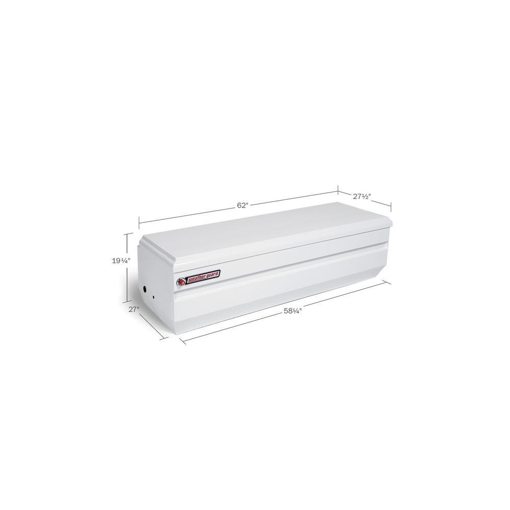 Weather Guard 62 White Steel Full Size Chest Truck Tool Box - Super Arbor
