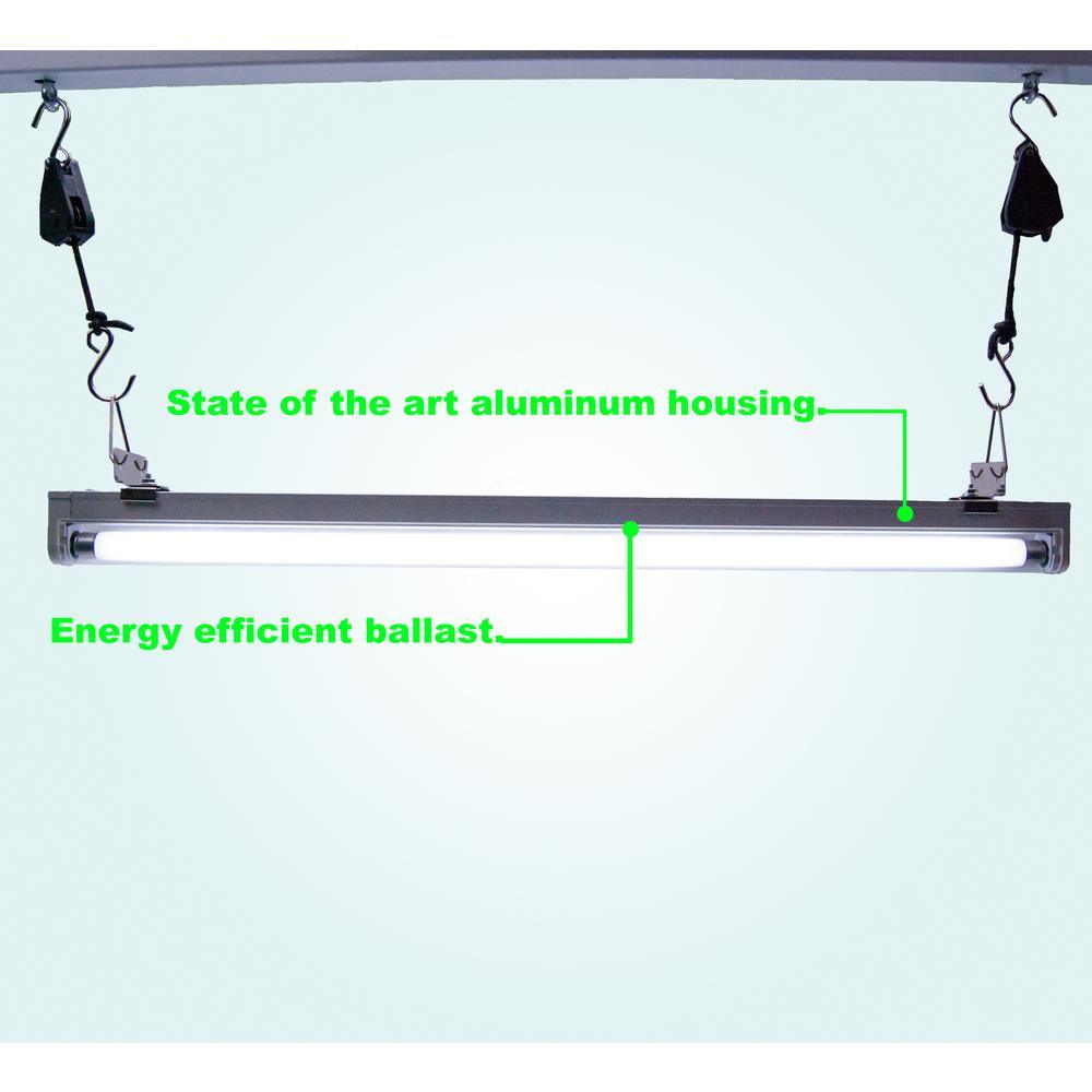 2 ft. T5 1-Bulb High Output 24-Watt Fluorescent Grow Light Fixture - Super Arbor