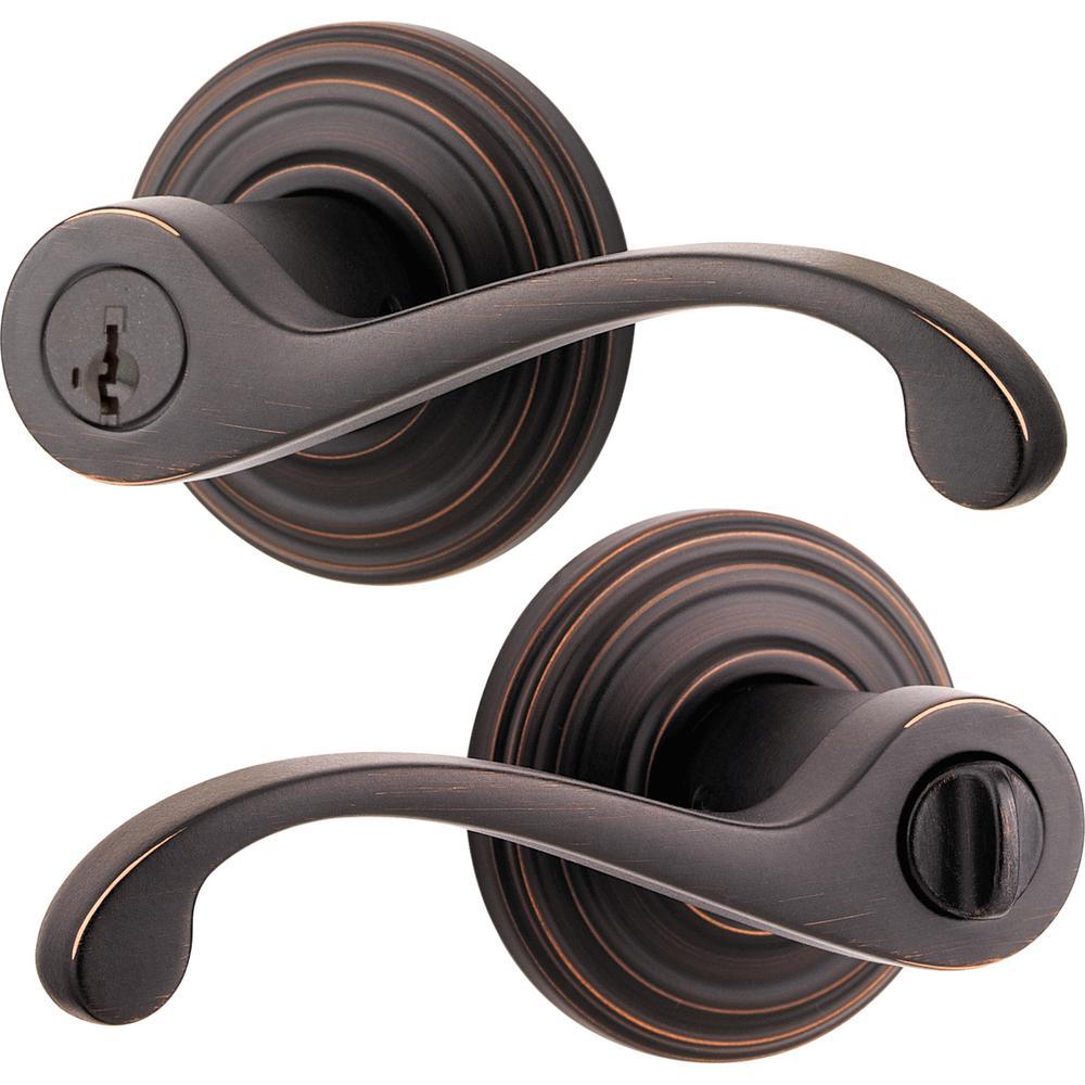 Commonwealth Venetian Bronze Keyed Entry Door Lever Featuring SmartKey - Super Arbor