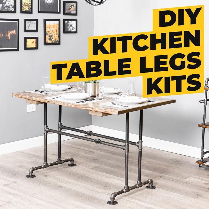 3/4 in. Black Pipe x 3 ft. L x 30 in. H Bridge Design Kitchen Table Kit