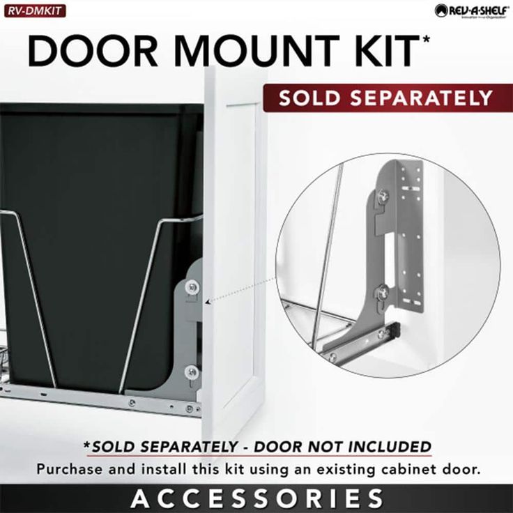 Rev-A-Shelf 27-Quart Plastic Pull Out Trash Can