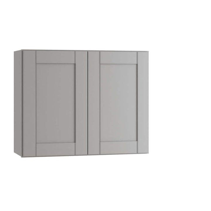 Home Decorators Collection Washington Veiled Gray Plywood Shaker Assembled Wall Kitchen Cabinet Soft Close 30 in W x 12 in D x 24 in H