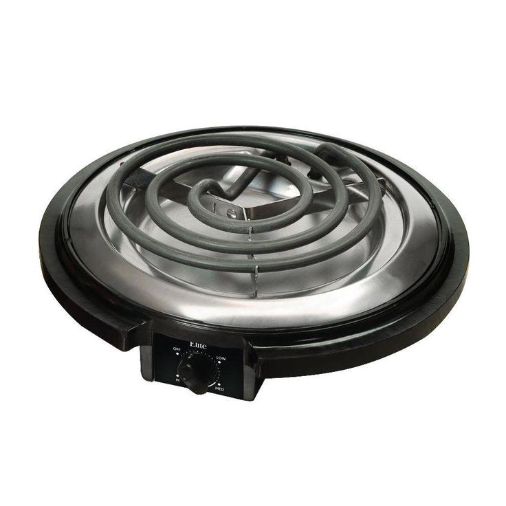 Cuisine Single Burner 9 in. Black Hot Plate with Temperature Control