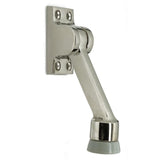4-1/2 in. Solid Brass Square Kick Down Door Stop in Satin Nickel - Super Arbor