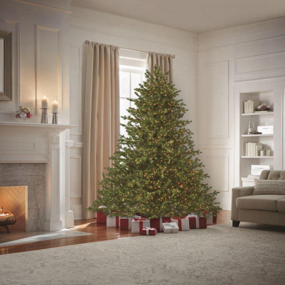 7.5 ft Elegant Grand Fir LED Pre-Lit Artificial Christmas Tree with 2000 Warm White Micro Dot Lights - Super Arbor