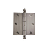 Nostalgic Warehouse 3.5 in. Antique Pewter Ball Tip Residential Hinge with 5/8 in. Radius Corners - Super Arbor