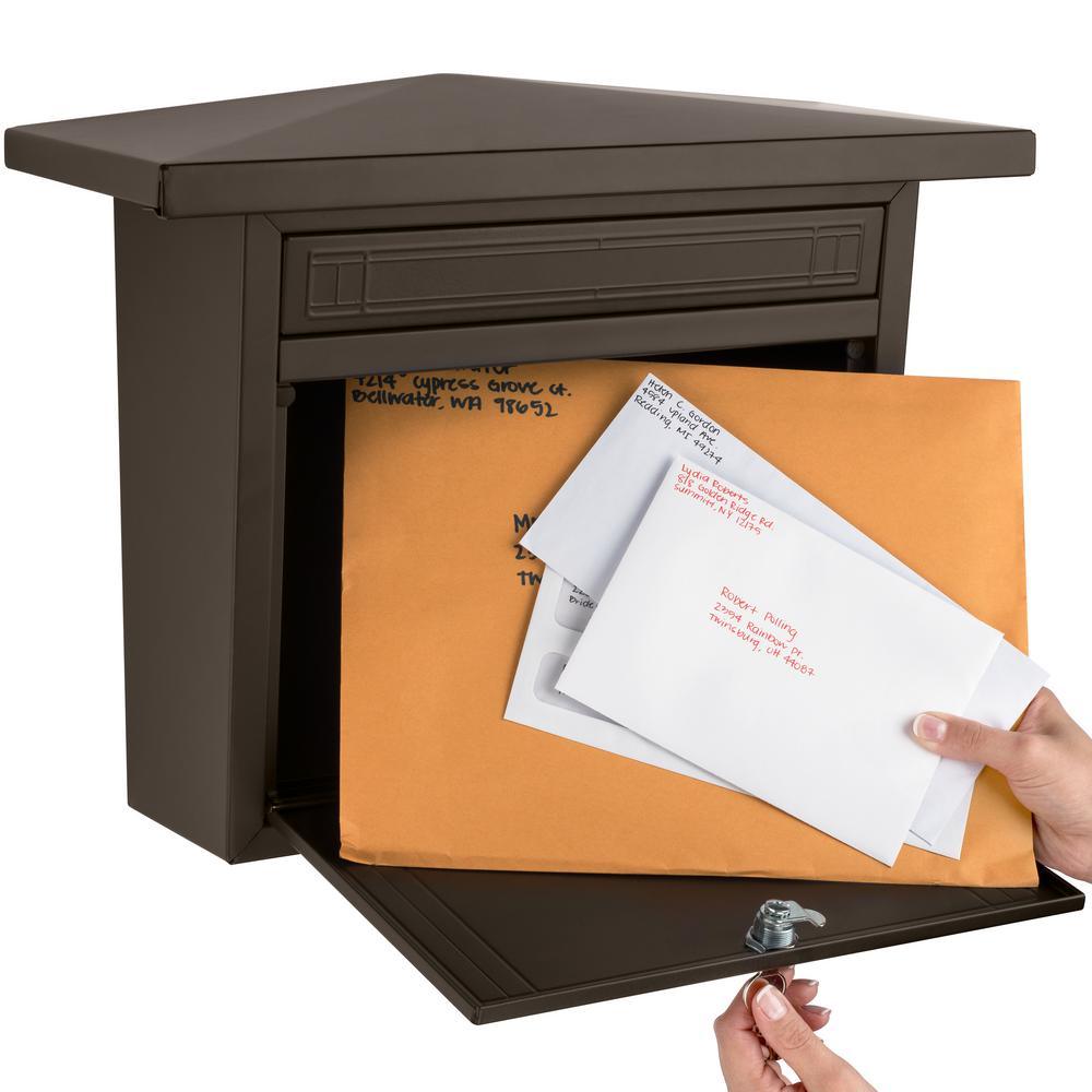 Frank Lloyd Wright Collection Beachy Wall Mount Locking Mailbox - Super Arbor