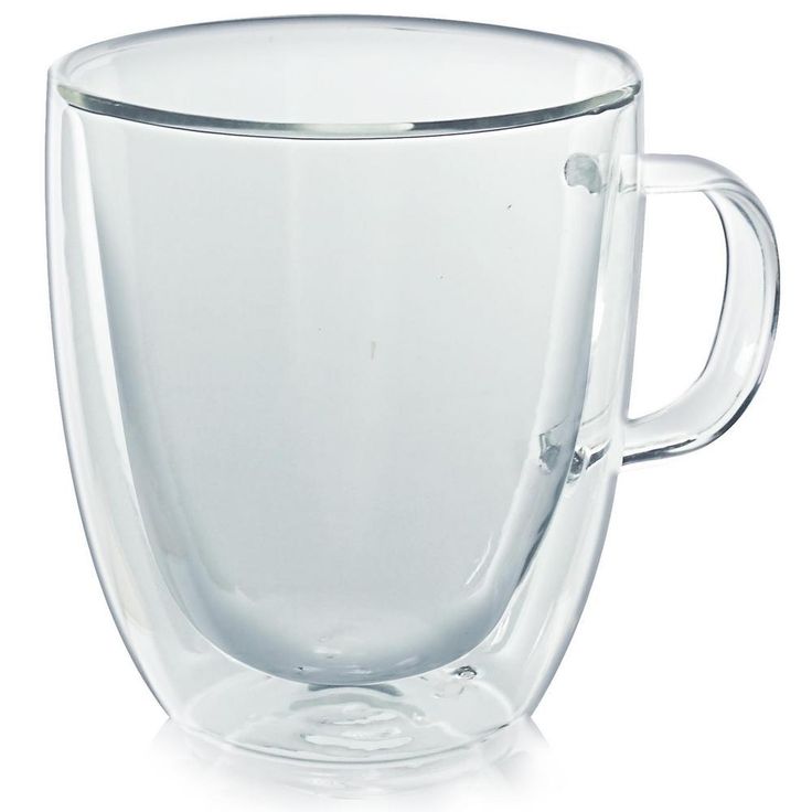 Milano Double-Wall 12 oz. Clear Glassware Coffee Mug (2-Pack)