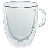 Milano Double-Wall 12 oz. Clear Glassware Coffee Mug (2-Pack)