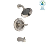 Single-Handle 1-Spray Tub and Shower Faucet in Brushed Nickel (Valve Included) - Super Arbor