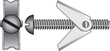 Hillman 1/8 in. Diameter x 3 in. Length Round Steel Toggle Bolt, Zinc-Plated, 15-Pack