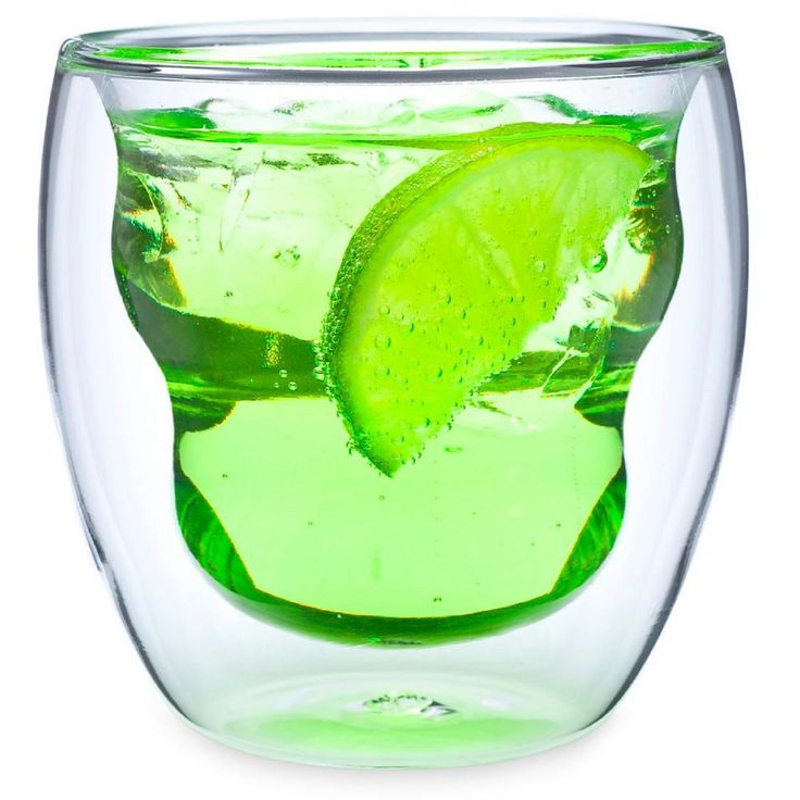 Curva Artisan Series 8 oz. Double Wall Beverage Glasses and Tumblers (Set of 4)