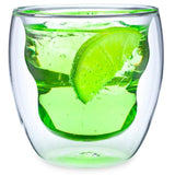 Curva Artisan Series 8 oz. Double Wall Beverage Glasses and Tumblers (Set of 4)