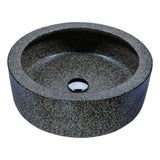 Black Iro Vessel Sink in Speckled Stone - Super Arbor