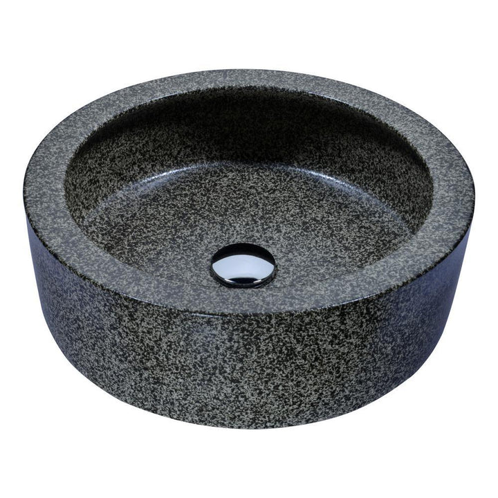 Black Iro Vessel Sink in Speckled Stone - Super Arbor