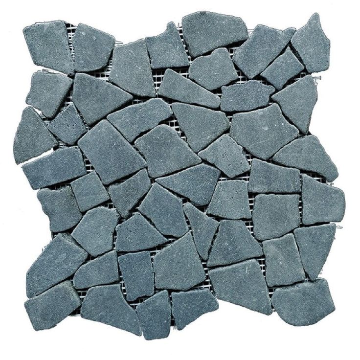 Rainforest Black Stone Mosaic Pebble Floor and Wall Tile 12