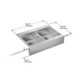 Vault Farmhouse Drop-In Apron Front Self-Trimming Stainless Steel 36 in. 1-Hole Double Bowl Kitchen Sink - Super Arbor