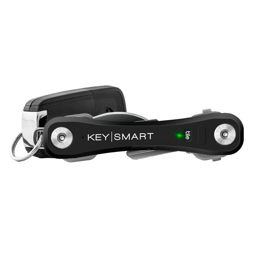 Pro Compact Multiple Key Holder with Tile Smart Location in Black - Super Arbor