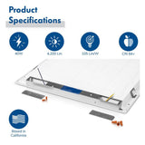 2 ft. x 4 ft. White Integrated LED Dimmable Back Lit Panel 5000K (4-Pack) - Super Arbor