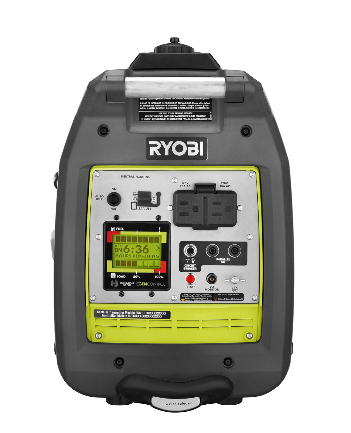 RYOBI 2,300 Starting Watt Reconditioned Bluetooth Super Quiet Gasoline Powered Digital Inverter Generator
