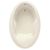 Starla 60 in. Acrylic Reversible Drain Oval Drop-in Whirlpool Bathtub with Heater in White - Super Arbor