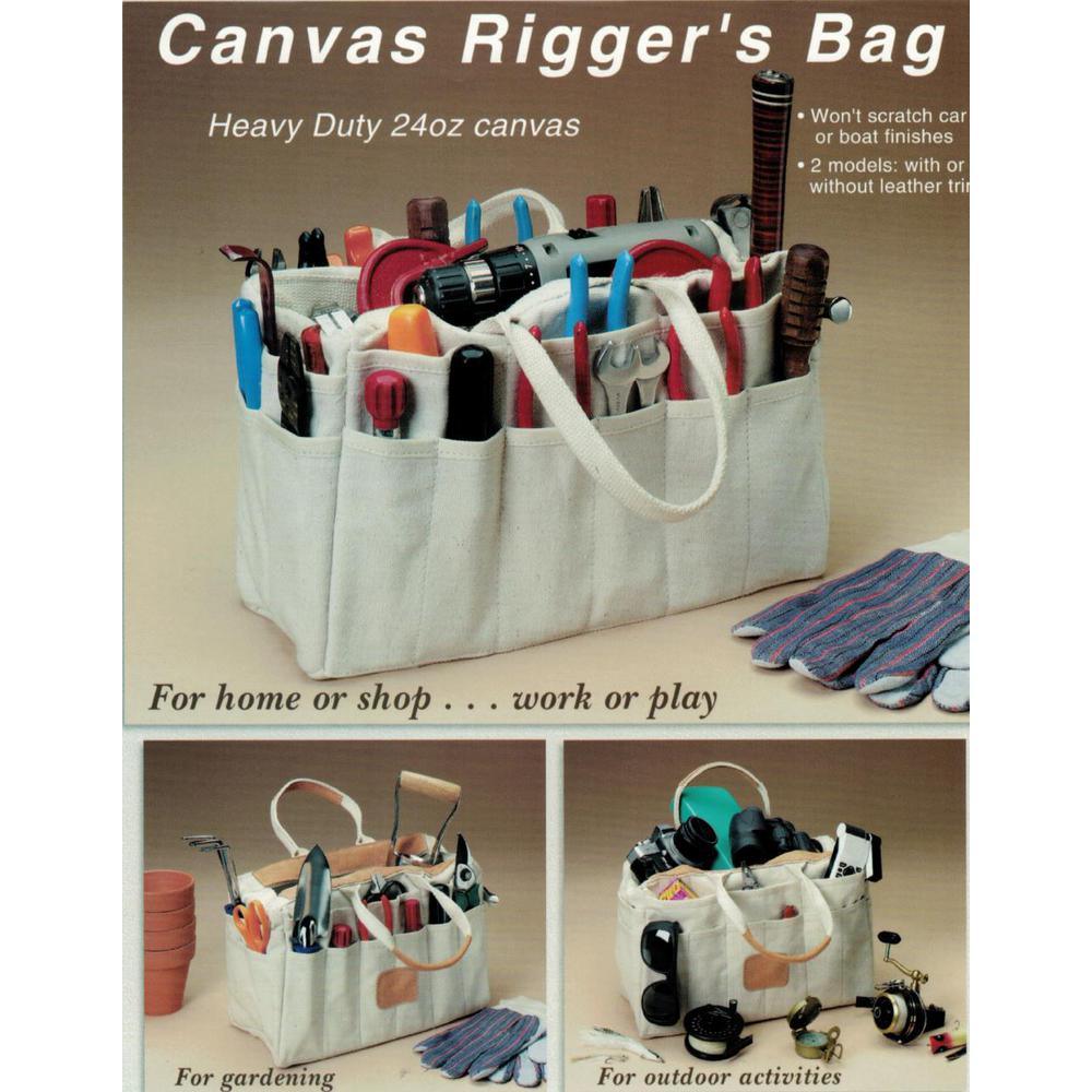 Classic 7 in. Canvas Tool Bag in White - Super Arbor
