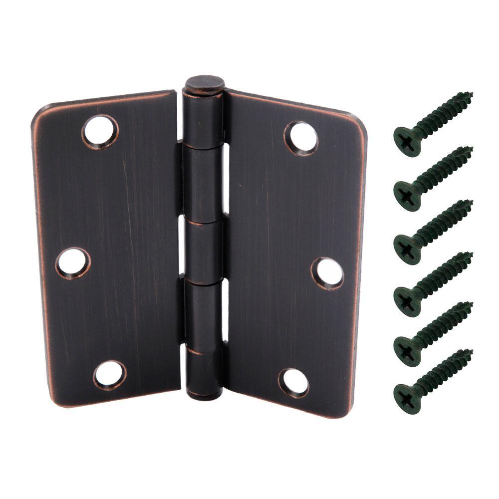 3-1/2 in. Chrome Square Corner Door Hinge - Super Arbor