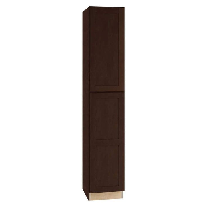 Home Decorators Collection Newport 18 in. W x 24 in. D x 90 in. H Assembled Plywood Pantry Kitchen Cabinet in Manganite with Soft Close LH