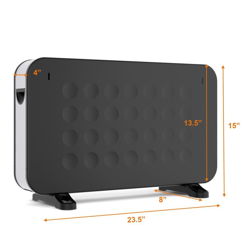 1500-Watt 12-Hour Timer LED Remote Control Portable Oscillating PTC Ceramic Space Heater - Super Arbor