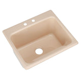 Kensington Drop-In Acrylic 25 in. 2-Hole Single Bowl Utility Sink in White - Super Arbor