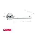 Lyndall 3-Piece Bath Hardware Set with Towel Ring Toilet Paper Holder and 24 in. Towel Bar in Chrome - Super Arbor