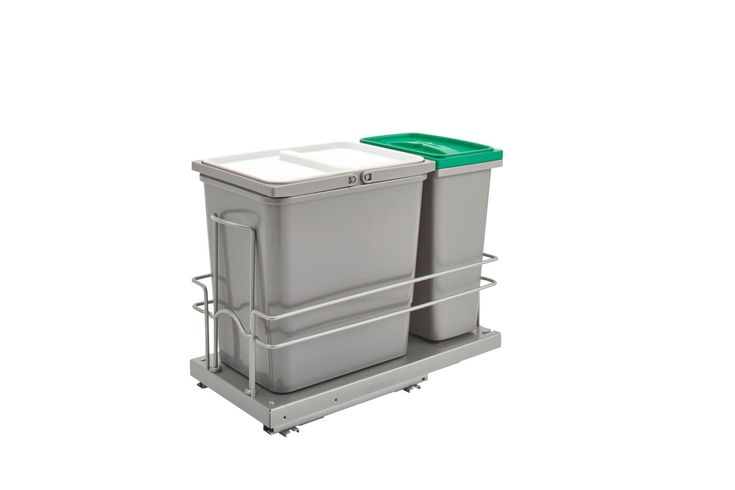 Rev-A-Shelf 8-Quart Plastic Soft Close Pull Out Trash Can