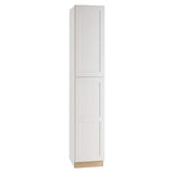 Home Decorators Collection Newport 18 in. W x 24 in. D x 90 in. H Assembled Plywood Pantry Kitchen Cabinet in Pacific White with 4ROT Soft Close RH