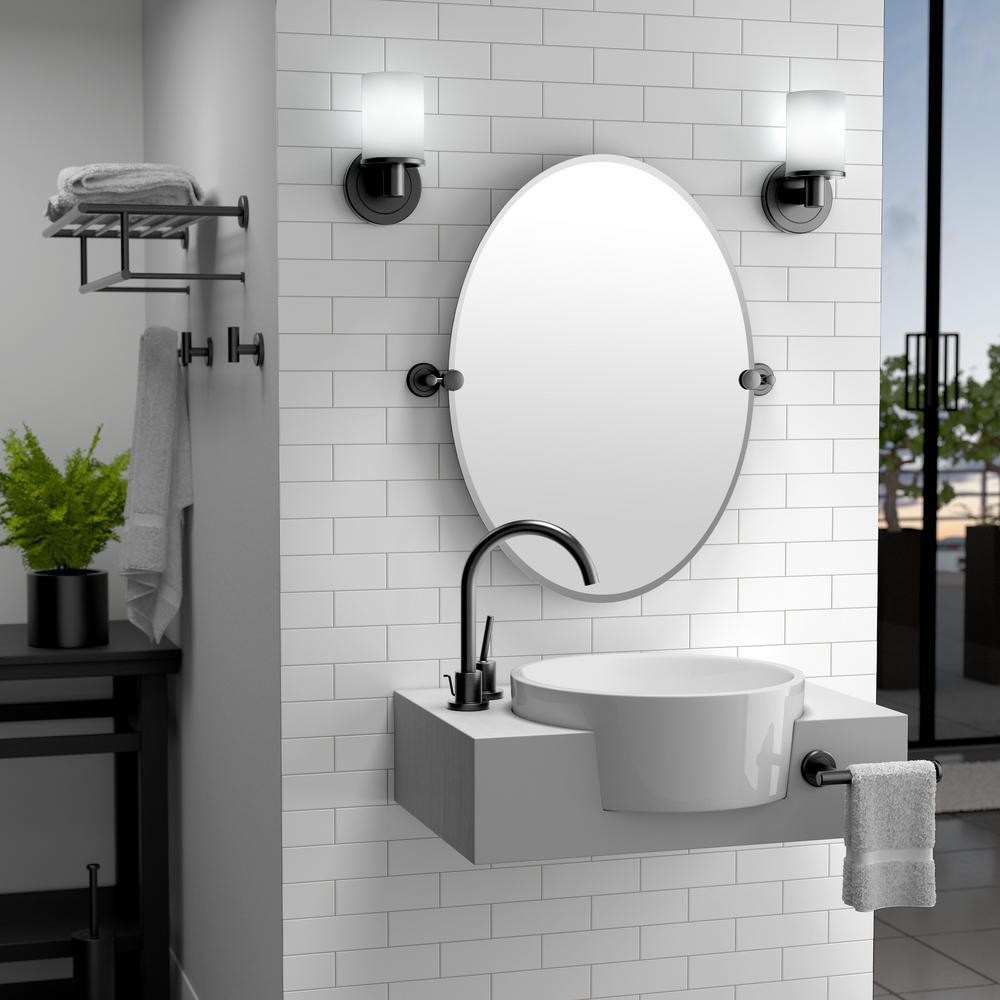 Latitude II Single Euro Toilet Paper Holder in Matte Black - Super Arbor