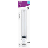 13-Watt Equivalent PL CFLNI Twin Tube 2-Pin Plug-in GX23 Compact Fluorescent CFL Light Bulb, Bright White 3500K(24-Pack)