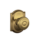 Georgian Aged Bronze Passage Hall/Closet Door Knob with Camelot Trim - Super Arbor