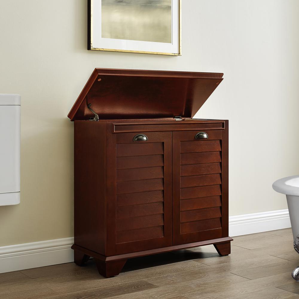 Lydia 14.13 in. Lift-Top Hamper in Espresso - Super Arbor