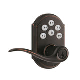 Z-Wave SmartCode Lifetime Satin Nickel Electronic Tustin Door Lever Featuring SmartKey Security - Super Arbor
