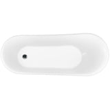 69 in. Acrylic Double Slipper Clawfoot Non-Whirlpool Bathtub in Matte Antique Brass - Super Arbor